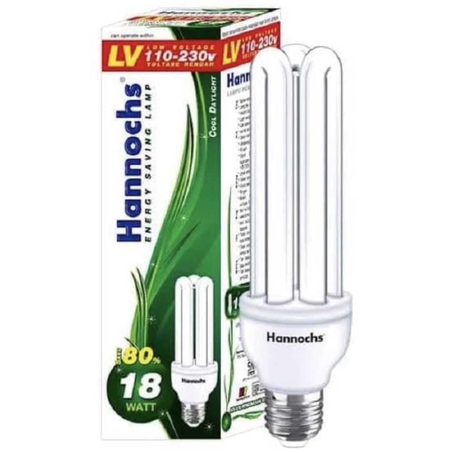 HANNOCHS LHE 18 Watt - Lampu Hemat Energi E27 / Bohlam PLC 18 Watt