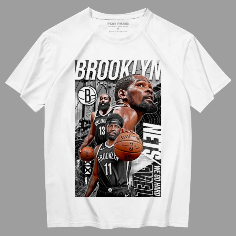 T shirt Kaos Baju Basket NBA Vintage Brooklyn Nets Player Graphic