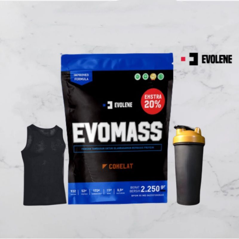 Evomass Evolene mass gainer 5 lbs/2.25 kg.Terdaftar Bpom dan Halal.