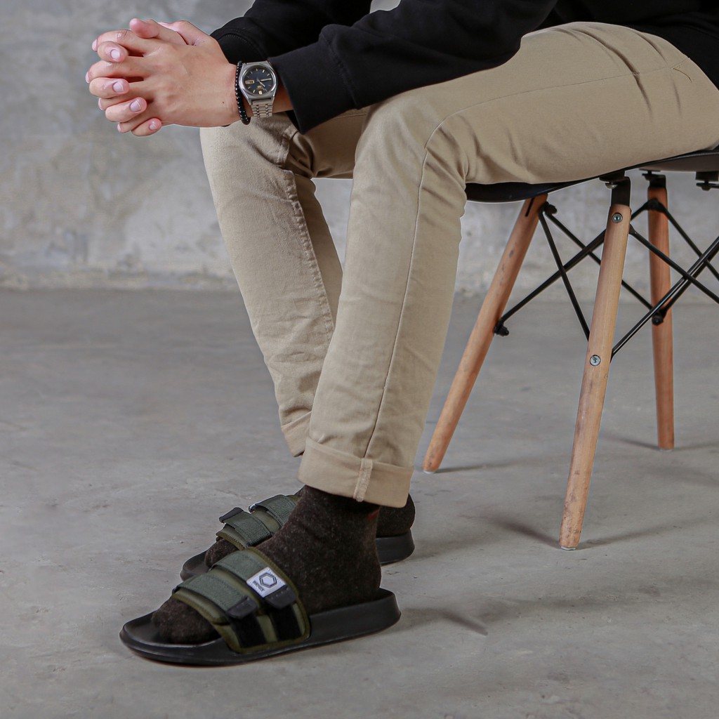 SHAKA GREEN | FORIND x BENZY | Sandal EVA Ringan Slop Santai Simple Pria/Men Sendal Footwear Ori