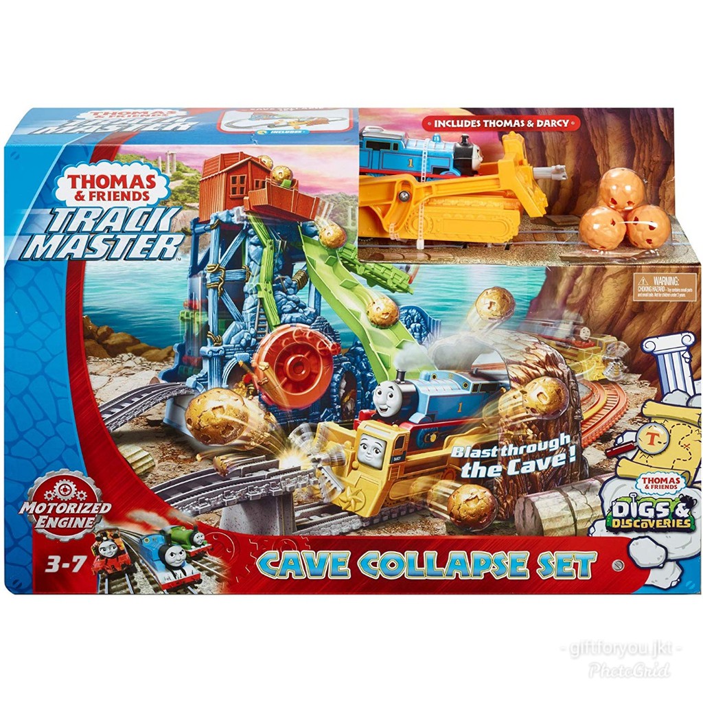 Thomas & Friends Mainan Anak Lucu Cave Collapse Trackmaster Train Set Limited