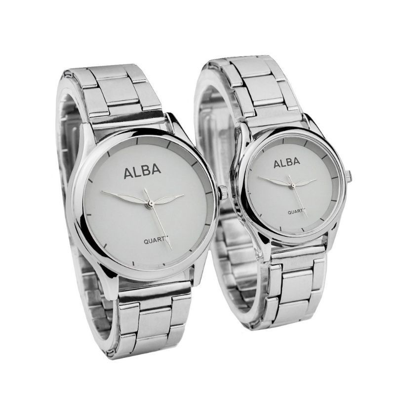 Jam Tangan Cewek Allb@ Rantai Stainless steel/cauple