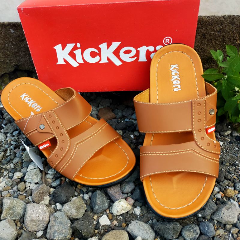 Sandal Pria Kekinian Selop Kulit FZ