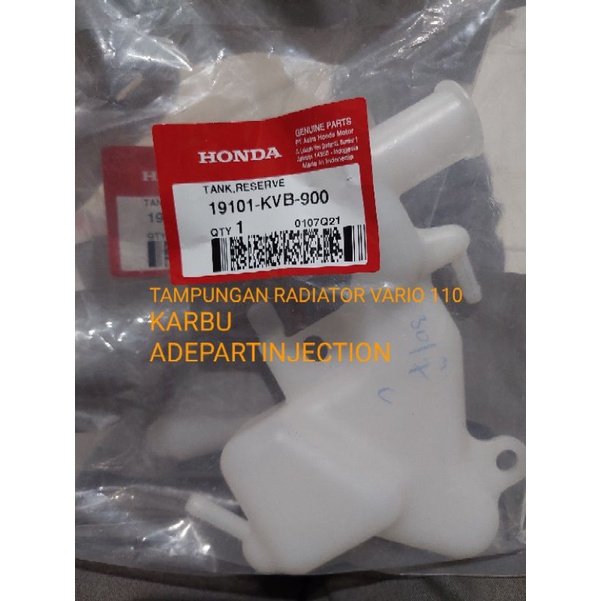 TAMPUNGAN CADANGAN AIR RADIATOR VARIO 110 KARBU ORIGINAL AHM 19101-KVB-900