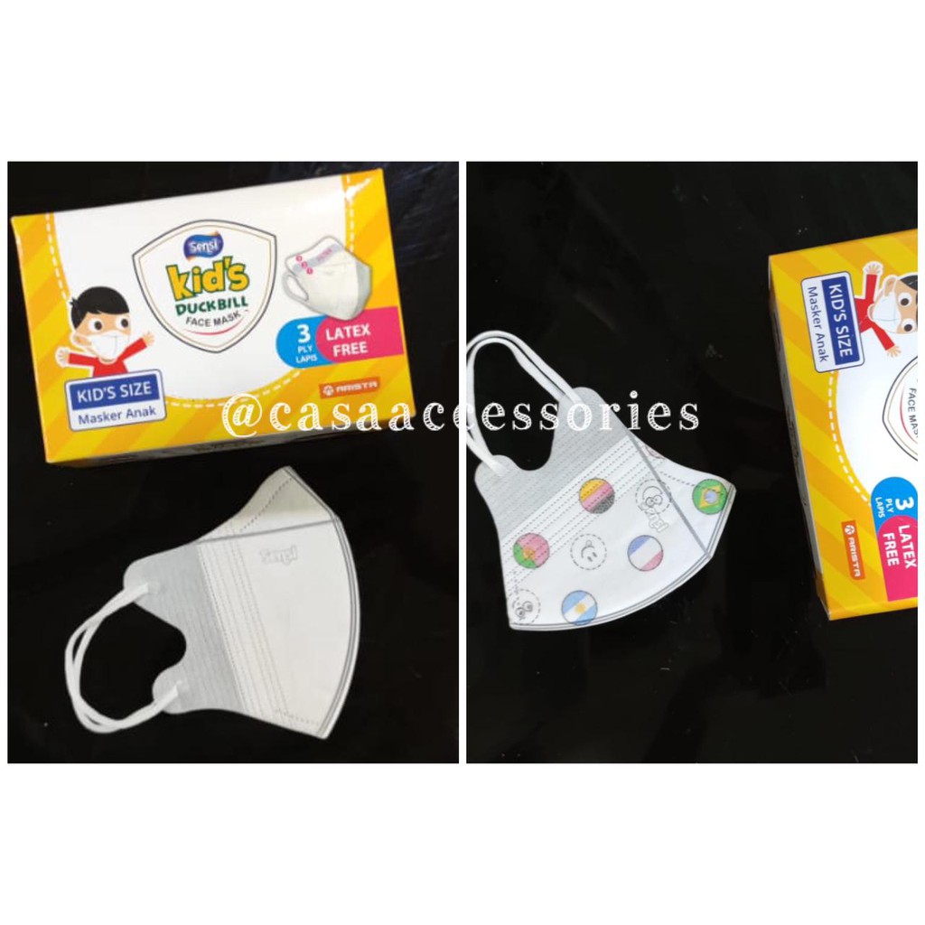 MASKER SENSI DUCKBILL KIDS FACEMASK ANAK - 40 PCS /Masker Kesehatan SENSI