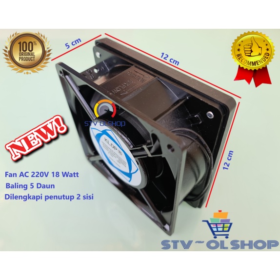 Fan AC 220V / Fan AC Besi 12X12 / Kipas Pendingin 220V