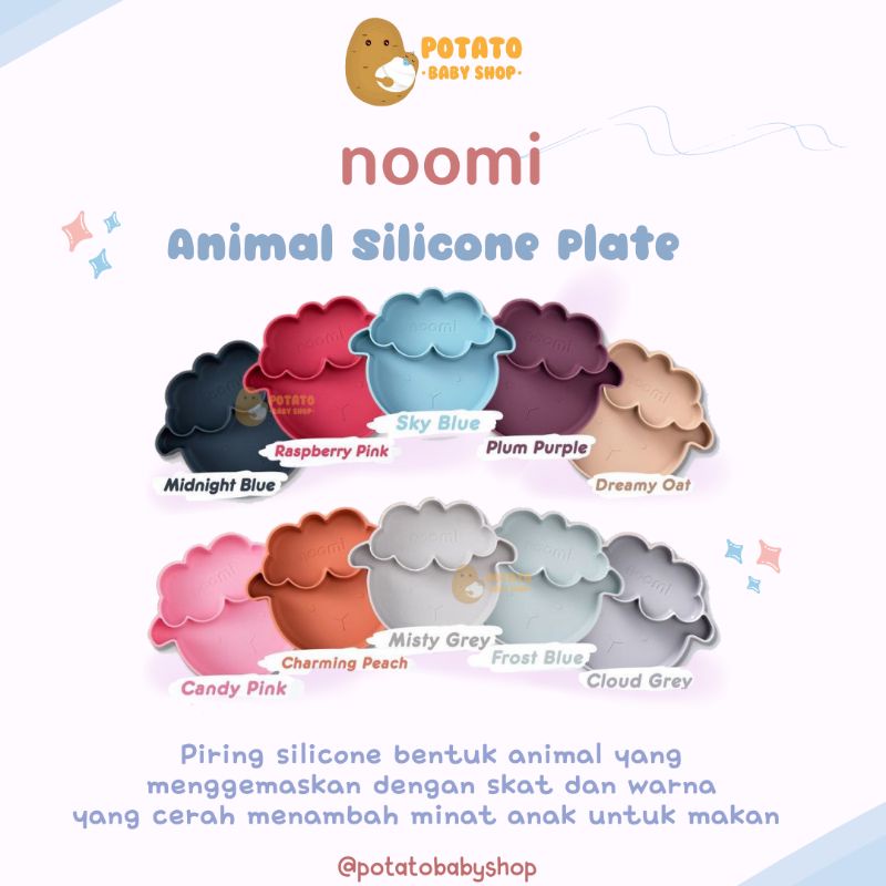 Noomi - Animal Silicone Plate - Piring Makan Anak