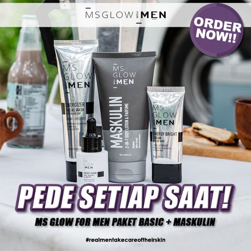 MS GLOW FOR MEN PAKET WAJAH BASIC