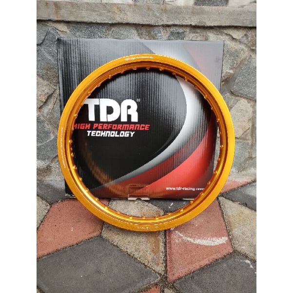 VELG TDR WX RING 17 GOLD PELEK ALUMUNIUM ALLOY TDR RACING EMAS R 17 KLOWONGAN HOLE 36 ORIGINAL