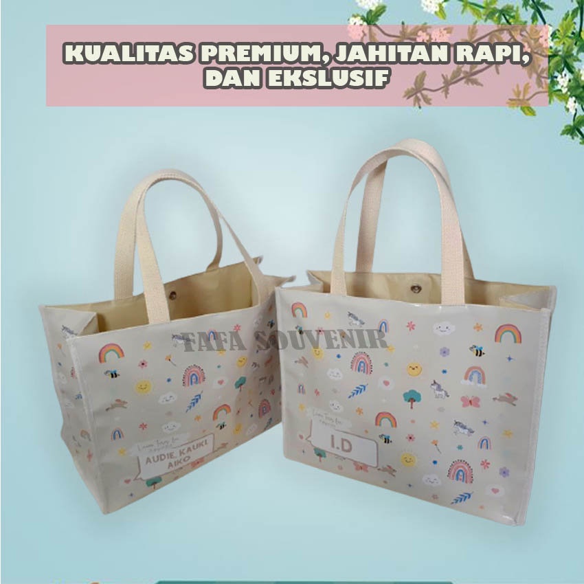 

Tas Totebag Souvenir Ultah Lapis Busa Full Print Eksklusif