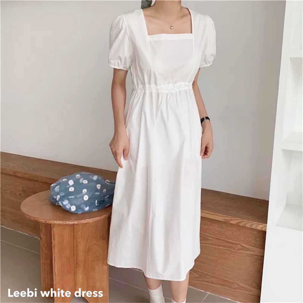 Leebi white dress -Thejanclothes