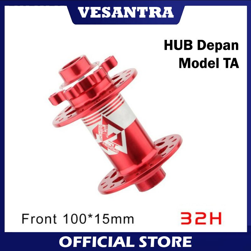 RT Hub Depan TA Thru Axle BOOST 32H 100 x 15mm Bearing