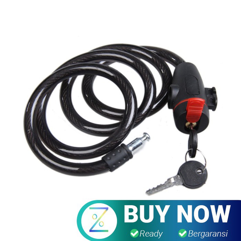 ZHANGJIANGLIANG Kunci Gembok Sepeda Anti Maling Cable Coil Lock Stainl