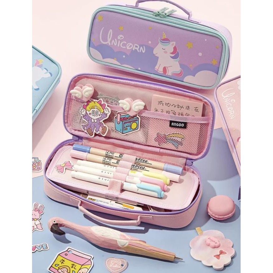 

Premium Large Capacity Pencil Bag Pencil Case Tempat Pensil Unicorn