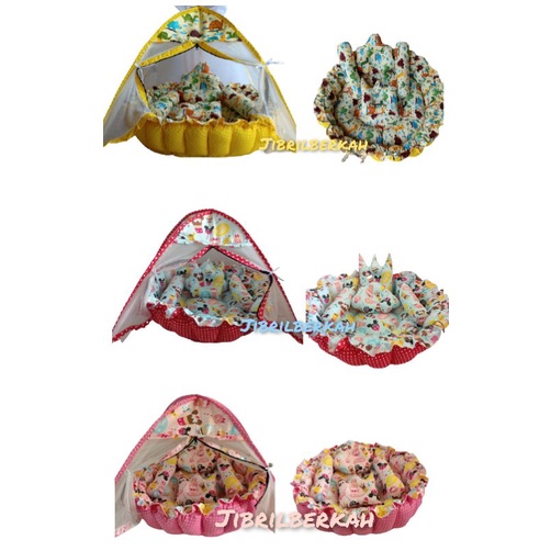TEMPAT TIDUR BAYI TERBARU KASUR BAYI TERATAI SET KULAMBU BANTAL GULING/BANTAL BULAN SABIT /BANTAL AW