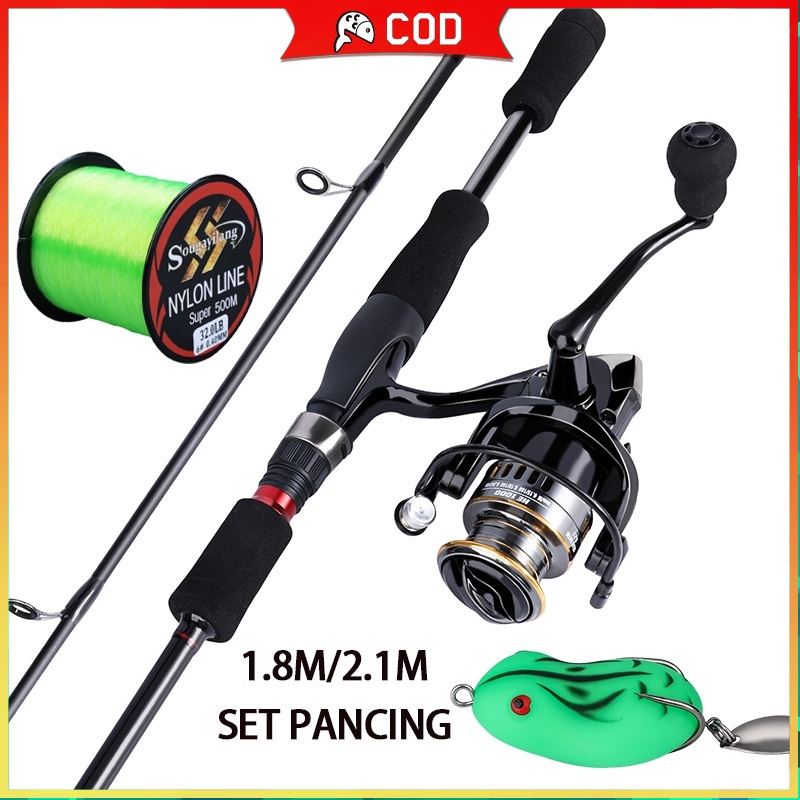 Sougayilang Set Pancing 1.8m Joran Pancing  2000-4000 Reel Pancing 100M Senar Pancing Joran Umpan Co