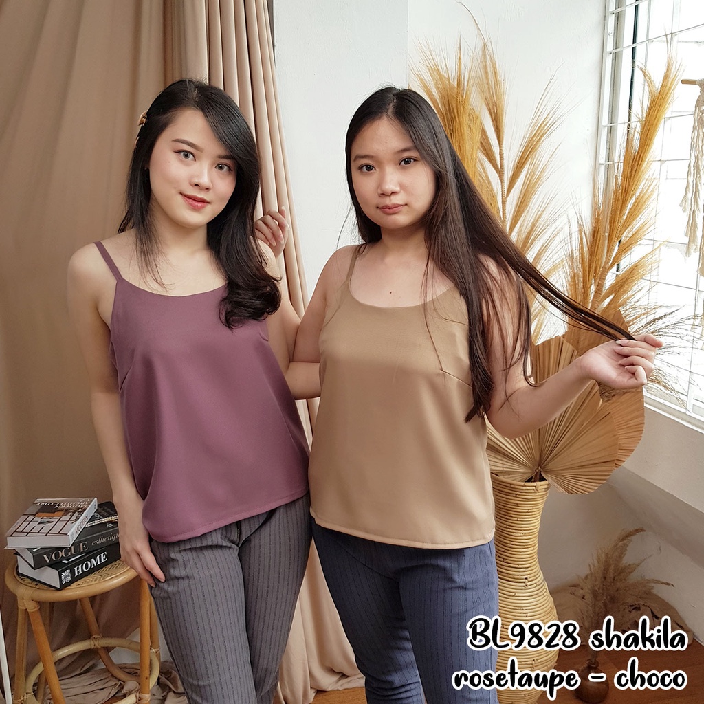 Tanktop wanita polos tali kecil murah inner kaos dalam BL9828-1