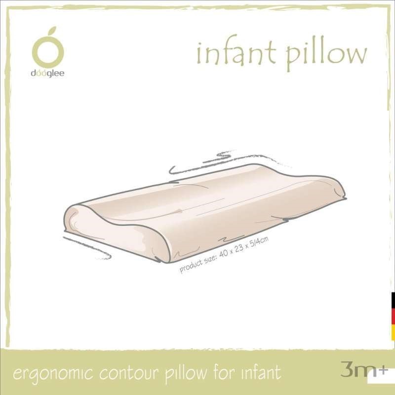 Dooglee Contour Infant Pillow + Plus Bantal Bayi Latex 3m+