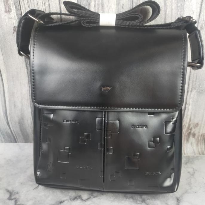 TAS SELEMPANG PRIA BRAUN BUFFEL' LEATHER