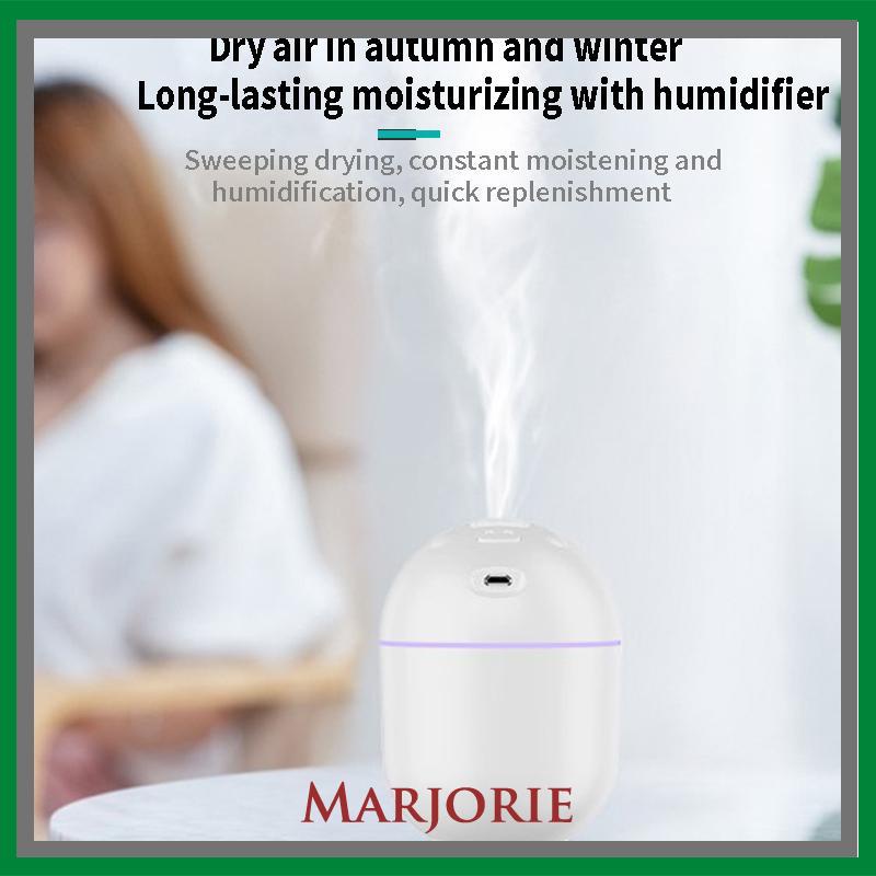 Air Humidifier Mini Portabel USB Aroma Minyak Esensial Diffuser Mobil Aromaterapi Minyak Humidifier Ultrasonic Cool Mist Fogger Mist Maker 220 Ml (Putih)-MJD