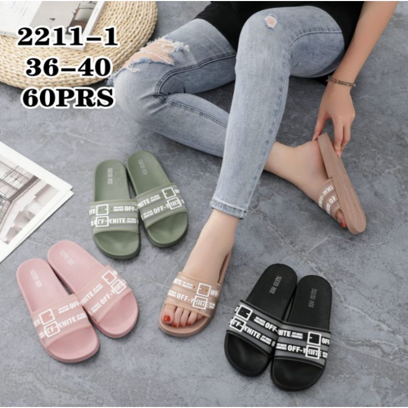 Sun-RIYANTI Sandal Selop/Kokop White Off Casual BLC 2211-1