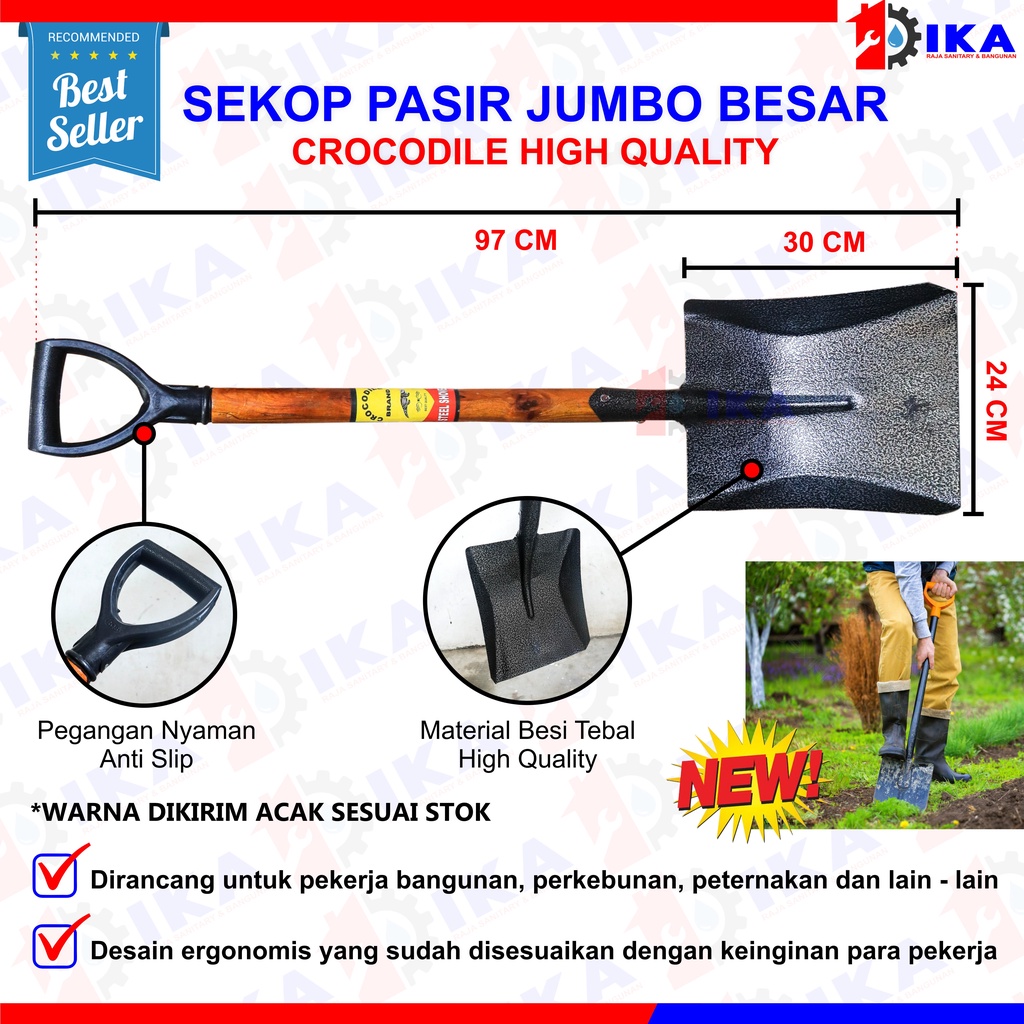 Sekop Pasir Buaya - Sekop Iron Steel / Steel Shovel Crocodile Ekonomis