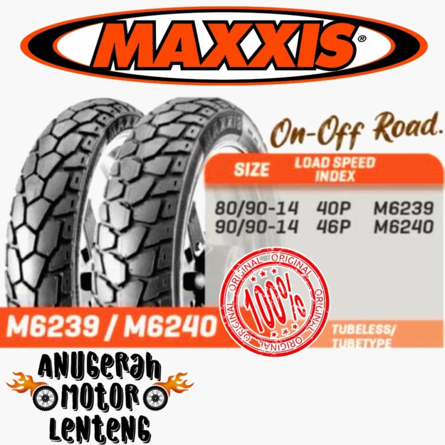 Ban Tubeless Vario 125 150 Beat Mio Maxxis M6239 80/90-14