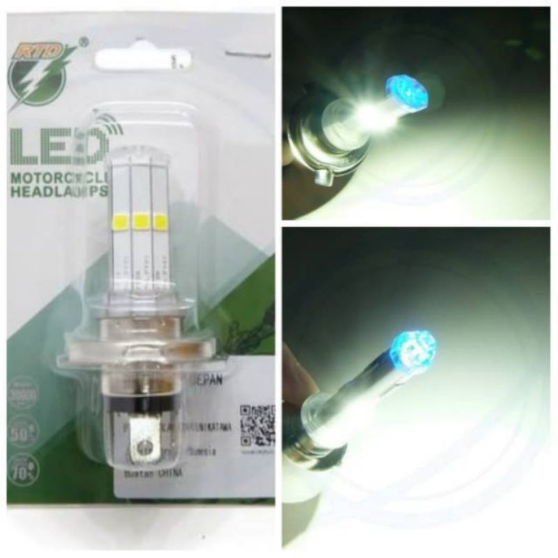 lampu led depan rtd lampu depan led motor H4 6 sisi motor vixion old new mx king scoopy