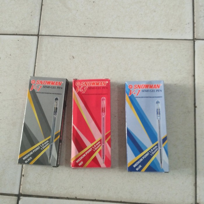 

Sale Snowman V1 Ballpoint Pen 1.0 Mm Warna Biru Hitam. Trendi