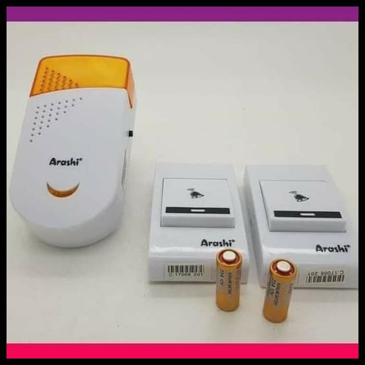 BEL- BEL PINTU WIRELESS 2 REMOT/BEL RUMAH 2 TOMBOL/DOORBEL WIRELESS