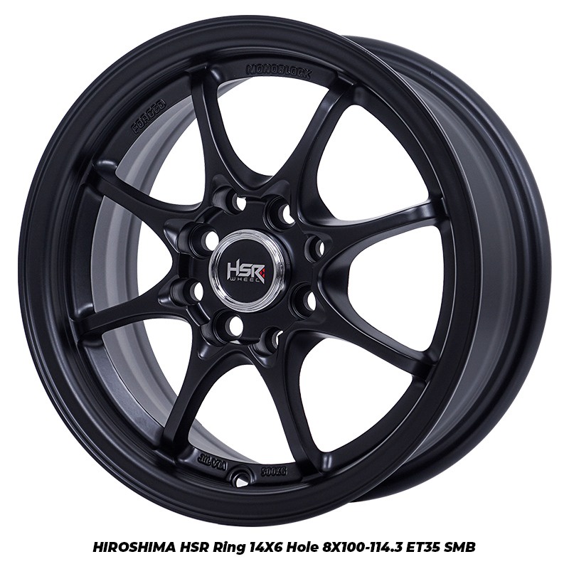 Velg Mobil Ring 14 HSR HIROSHIMA Pelek Racing R14 Brio Agya Ayla Sigra Calya Avanza Xenia