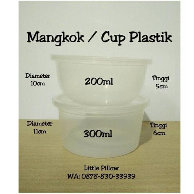 Cup Plastik 300Ml/Cup Puding/Cup Snack/Mangkok Plastik