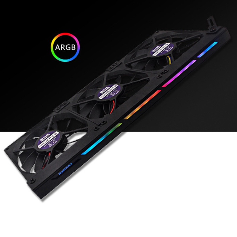 Bt 3x90mm 5V 3pin VGA Fan Graphics Card Cooling Fan Dengan Strip Lampu ARGB