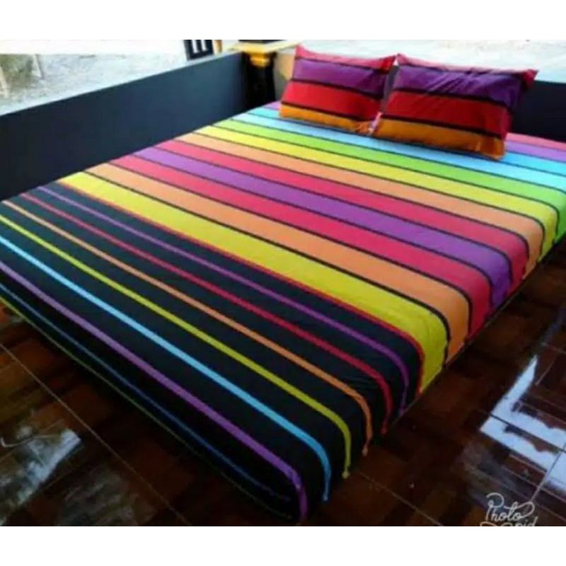 Seprei Rainbow/Seprei Motif Pelangi katun disperse no.1