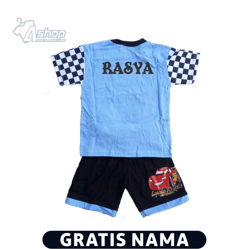 Baju Anak Setelan Cars