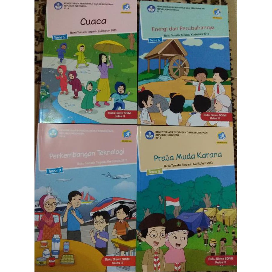 Buku Sekolah - Paket Buku Tematik Kelas 3 Sd Tema 5 Sampai Tema 8 Edisi Revisi 2018