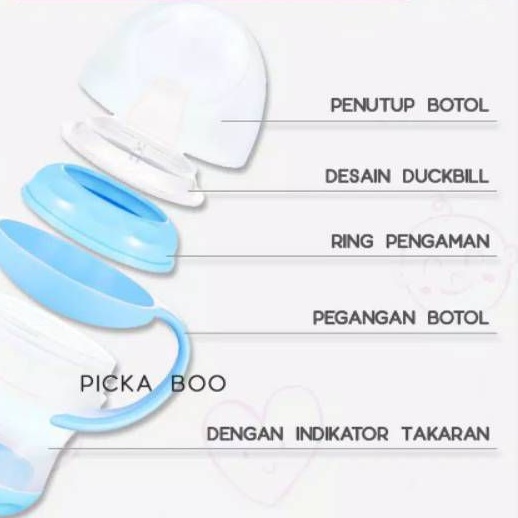 Botol Minum Bayi Spout Silicone Dengan Pegangan Training cup