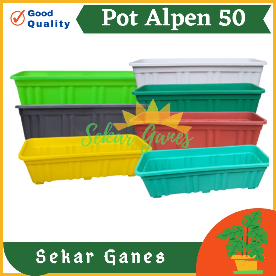 Pot Panjang Alpen 50 Putih Hitam Hijau Coklat Merah Bata Pot Bunga Segi 50cm 70cm Pot Panjang Highway High Way 55 Pot Panjang Plastik Putih Murah