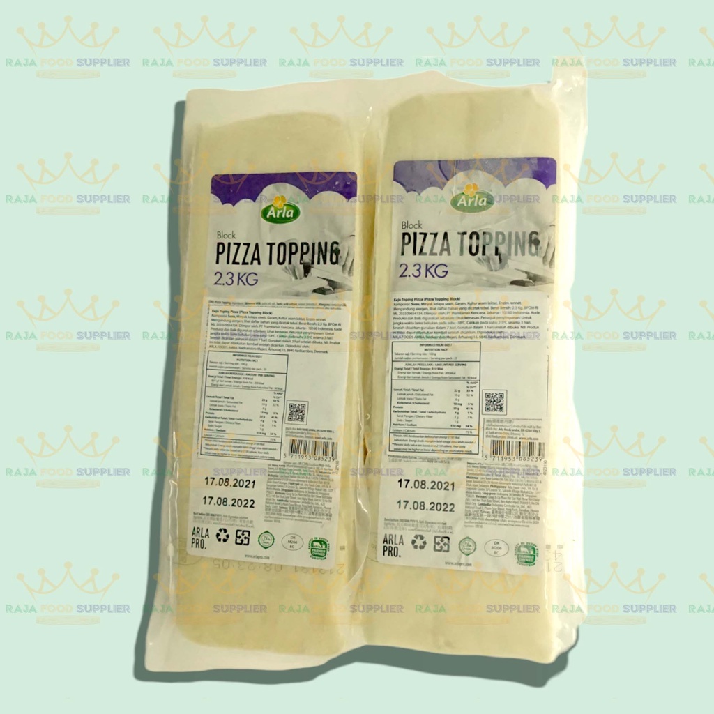 

Arla Topping Pizza Mozzarella Cheese 2,3 kg - Keju Mozarella Import