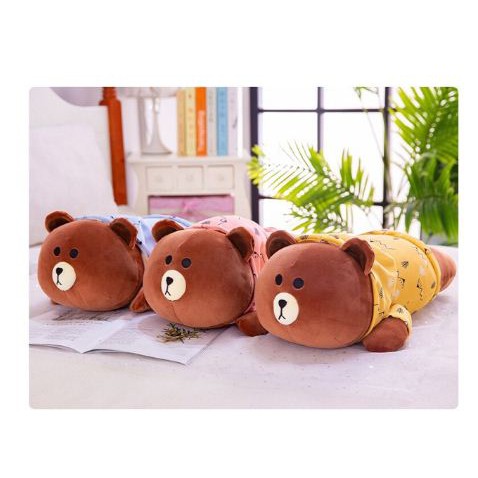 BONEKA LINE BROWN GEDE JUMBO BESAR 50CM KOSTUM BAJU  COSTUM 