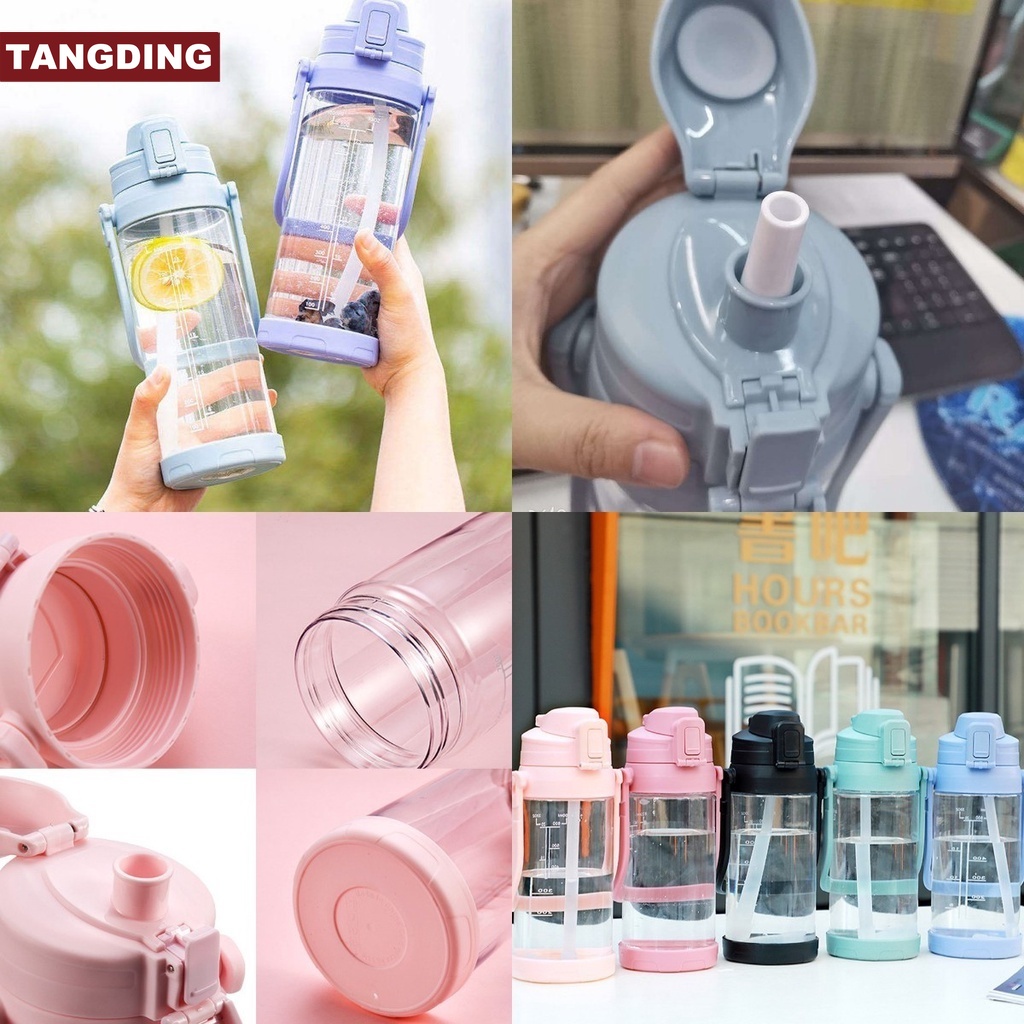 Cangkir Pengaduk Milkshake Bahan Baja Transparan Warna-Warni Ukuran 1000 / 2200ML