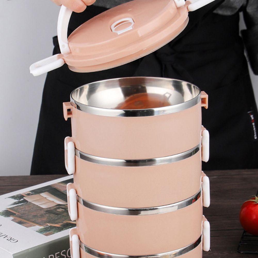 R-FLOWER 1/2 /3 Layers Lunch Box Anti Bocor 1/2/3 Layers Stainless Steel Food Container