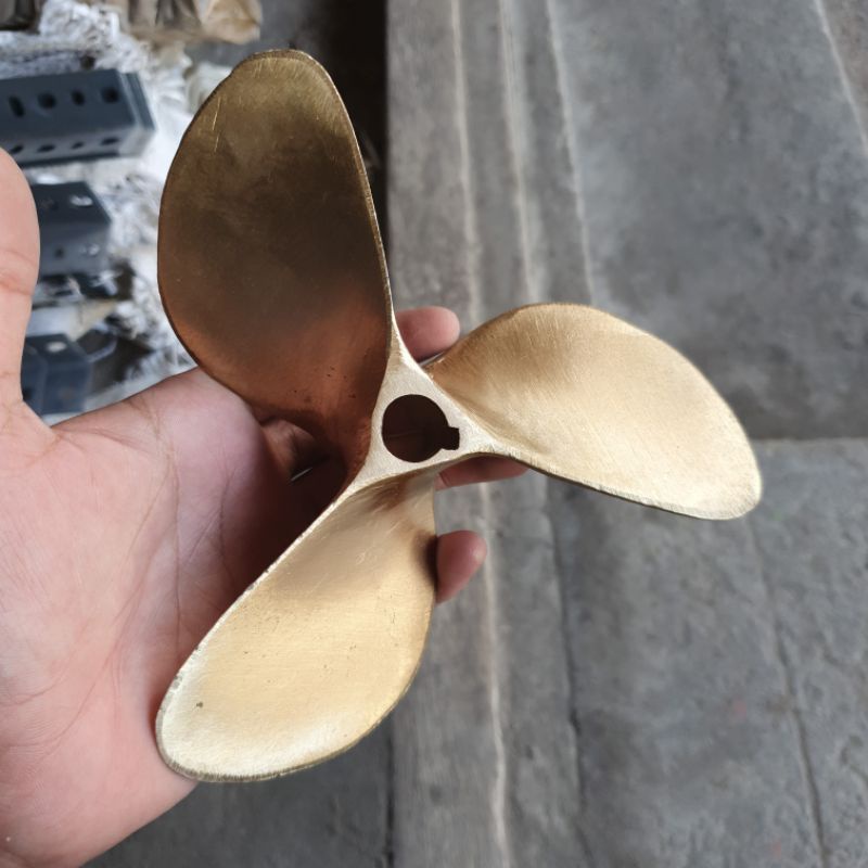 kipas perahu kuningan 4/5 propeller baling baling kapal perahu