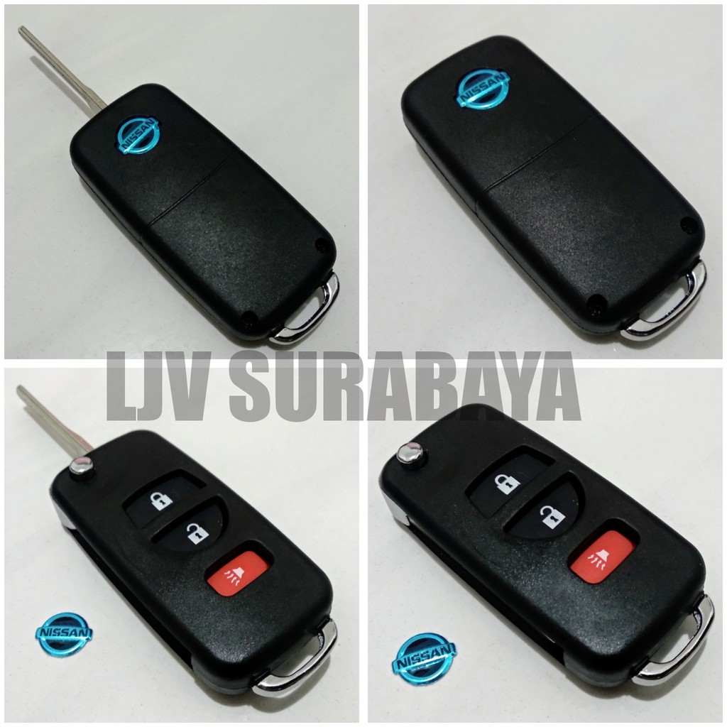 casing kunci flip key model lipat 3 tombol nissan grand livina xtrail