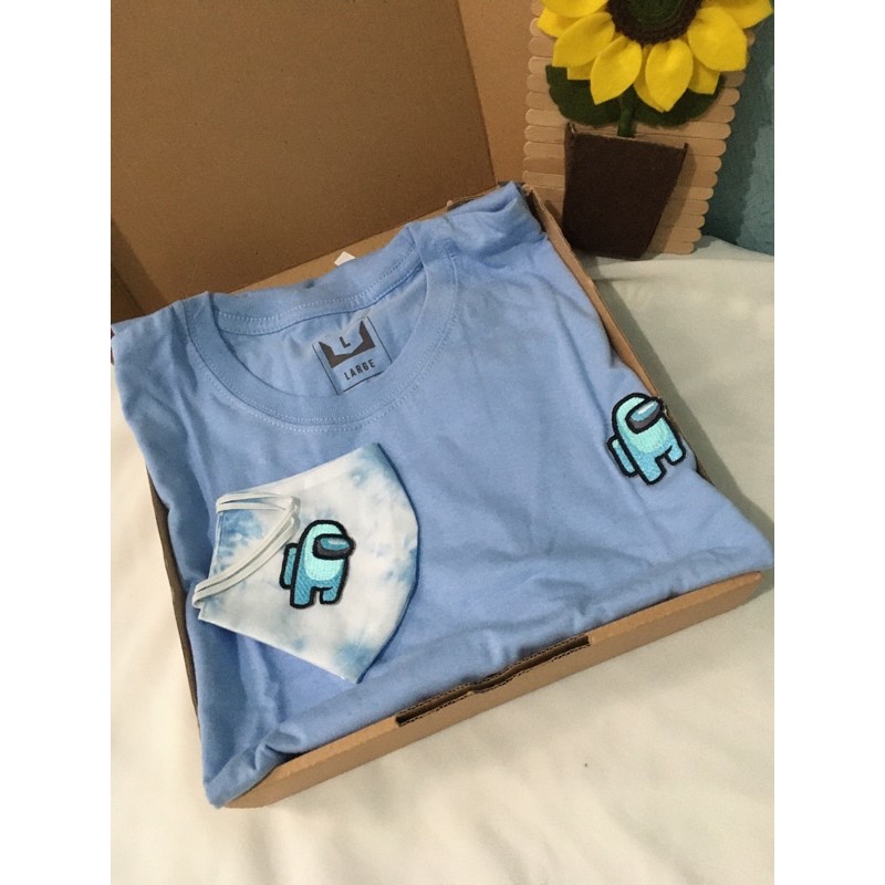 (PAKET AMONG US) BAJU MOTIF AMONG US + MASKER AMONG US