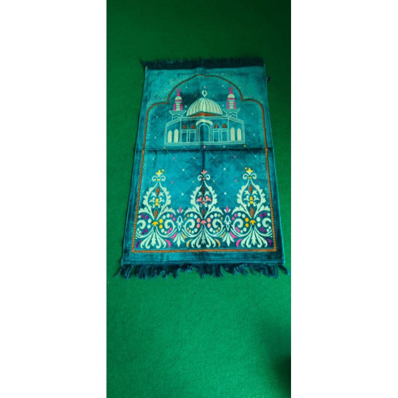 Sajadah Turkey Bludru Warna Tosca