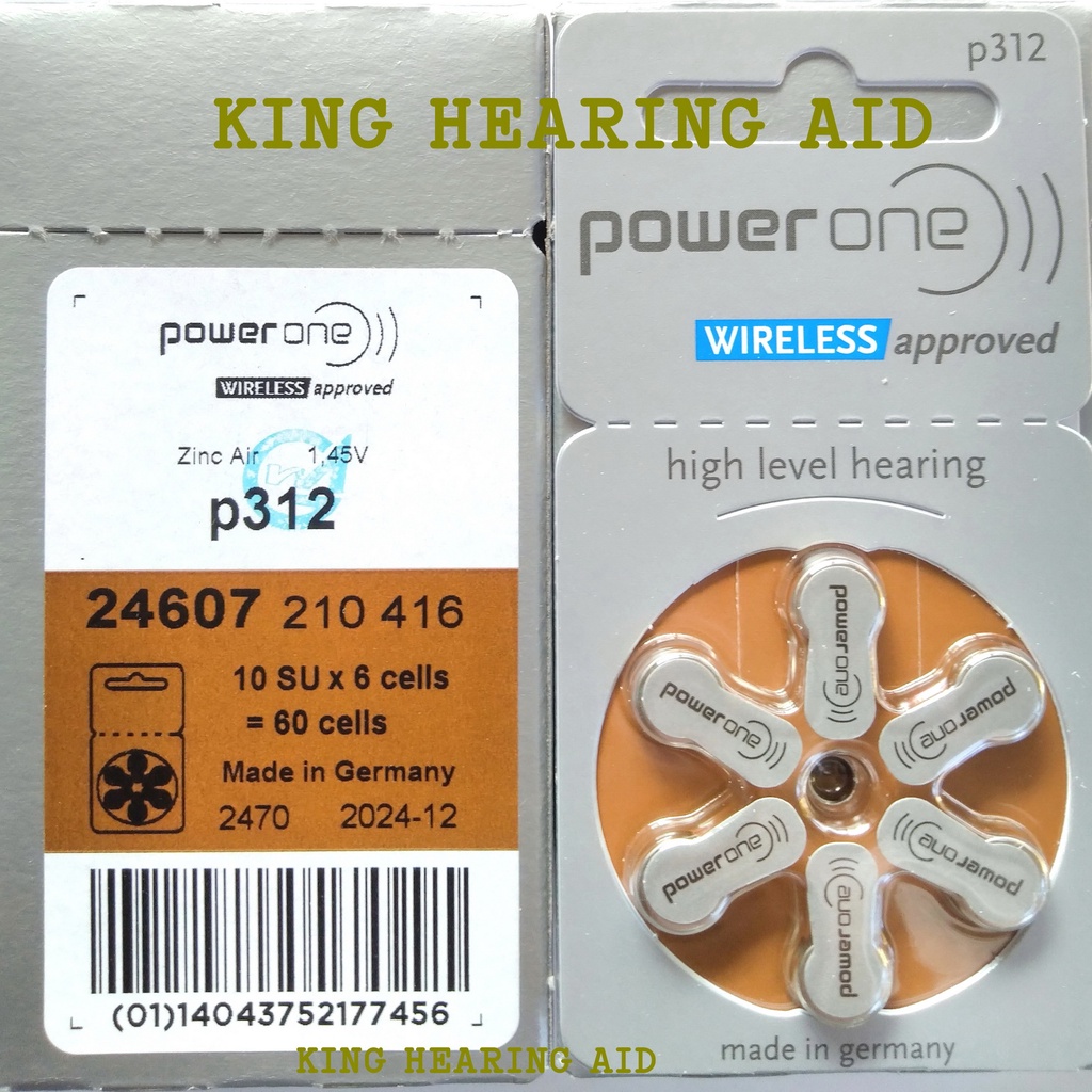 Baterai Alat Bantu Dengar POWERONE p312 batu alat dengar hearing battery made in germany replacement PR41 AG3 LR41 zinc air batteries size 312 batere alat bantu dengar power one p312 baterai Alat Pendengaran batre powerone baterai 312 batre al