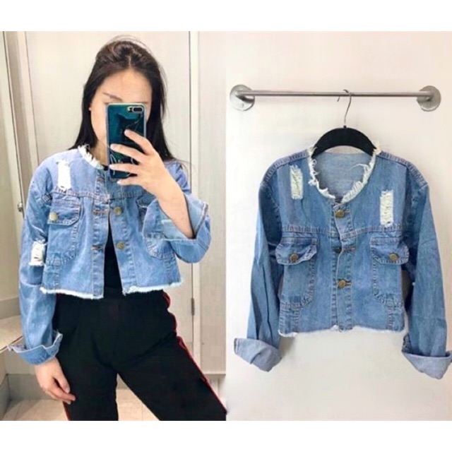 Russel crop denim jacket