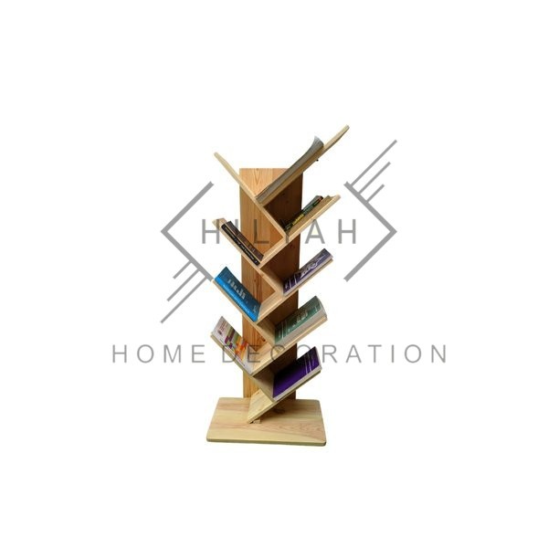 Rak Buku Jati Belanda Model Pohon