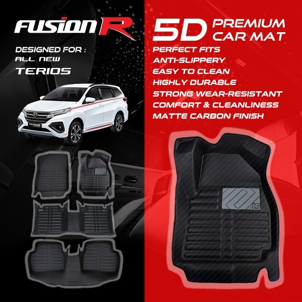 Fusion R Karpet Mobil 5D All TERIOS Luxury Car Carpet Carbon Premium Original